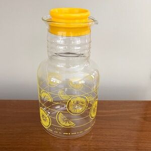 Vintage Pyrex Glass Lemonade Carafe Pitcher with Lid